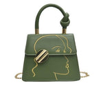 The art, Stylish Women Handbag, green
