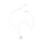 world map necklace silver