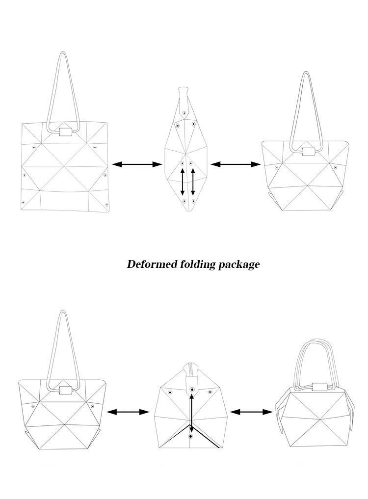 Luminous, Reflective Women Shoulder Bag, different forms, sketch