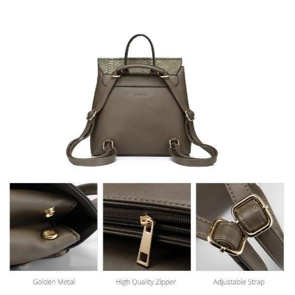 Anti theft backpack, showing high quality metals which makes it durable