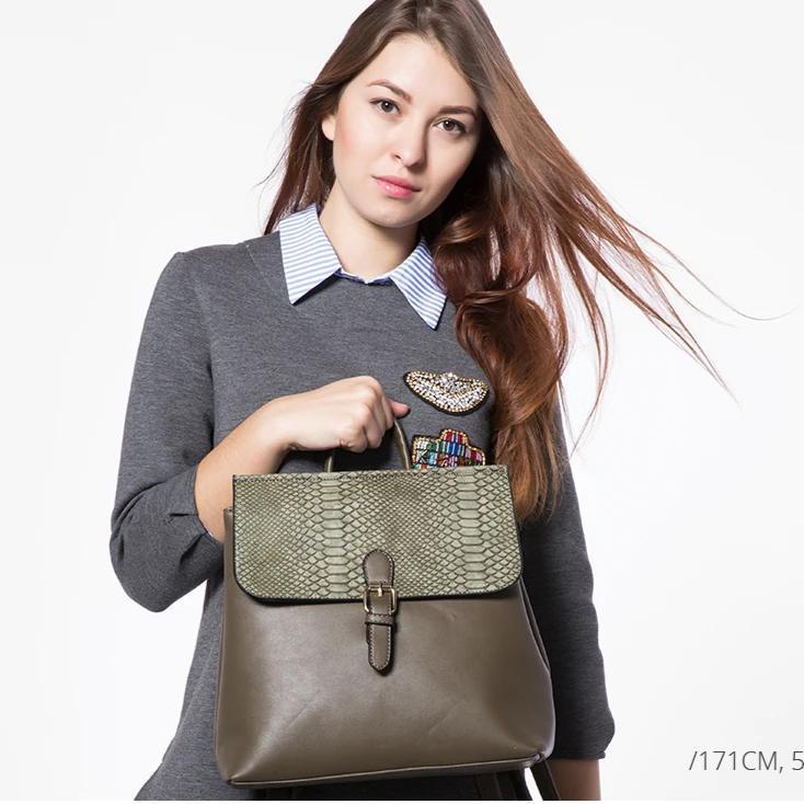 Backpack tote leather women