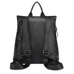 Vegan leather with back zipper pocket