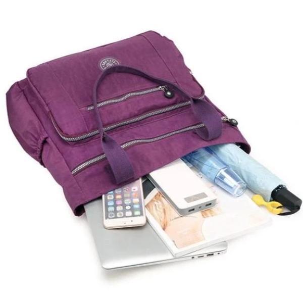large storage nylon tote bag with zipper