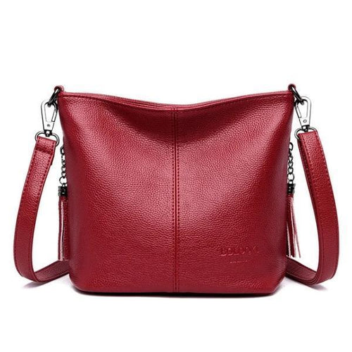 Red cute small crossbody bags leather