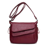 Red crossbody back with front double pocket