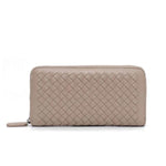 Beige leather wallets for women