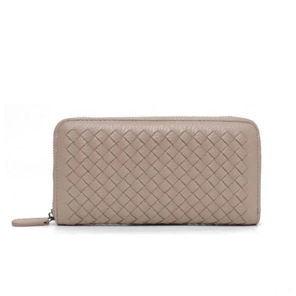 Beige leather wallets for women
