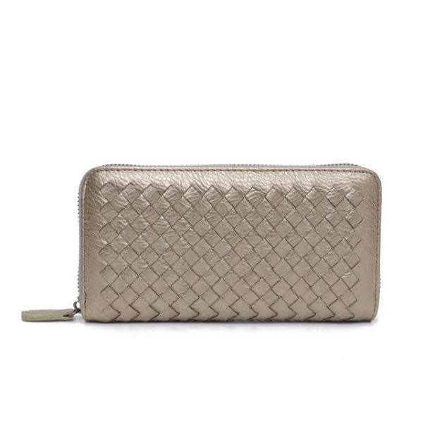 Bronze leather wallets for women