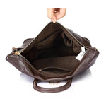 Tote leather backpack top opening with zipper