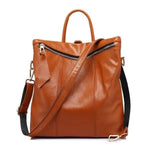 Brown Convertible backpack tote leather