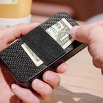 Carbon rfid Flip card holder 