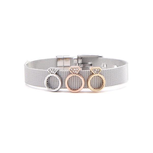Bracelet with engagement ring charm