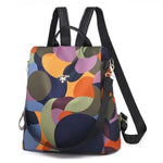 Colored anti theft backpack purse