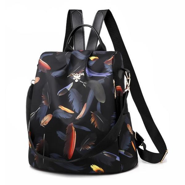 colored leaves backpack purse