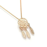 gold dream catcher necklace