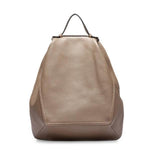 Khaki leather fashion backpack women