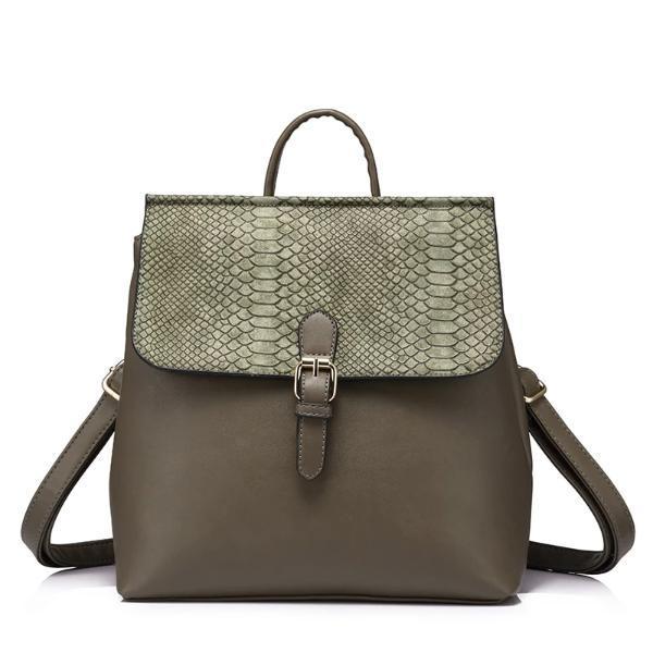 Convertible leather backpack tote