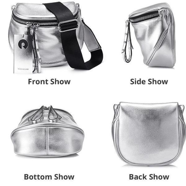 Silver metallic purse handbag