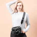 black leather crossbody bag