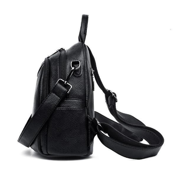 double compartment small black backpack