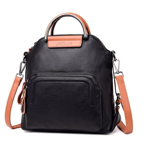 Black crossbody backpack