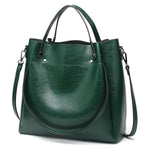 Green vegan tote bags with crossbody strap