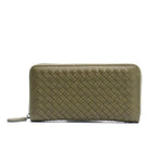 Olive leather wallets for women