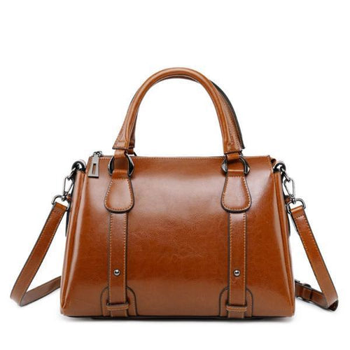 Brown leather purse