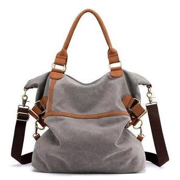 grey canvas laptop messenger large bag women