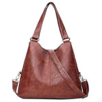 Large tote brown leather bag