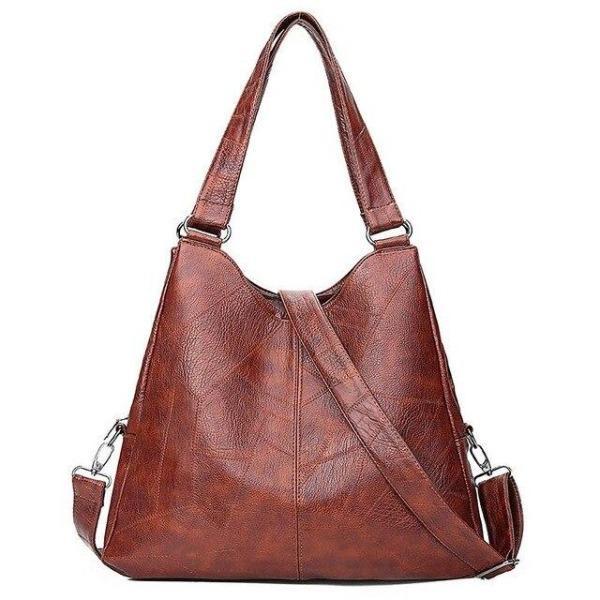 Large tote brown leather bag
