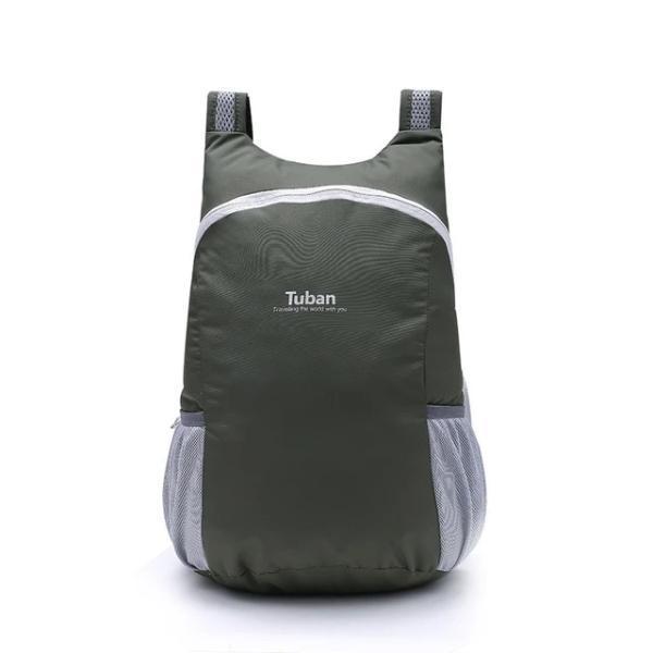 Gray foldable backpack waterproof