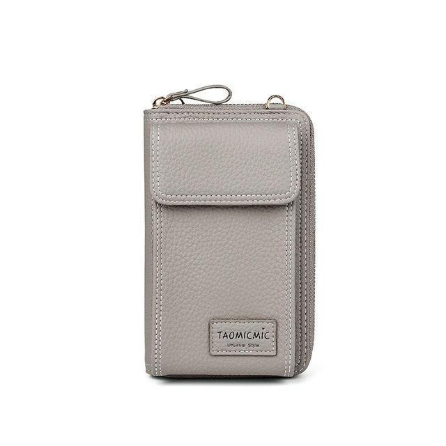 Gray crossbody phone purse