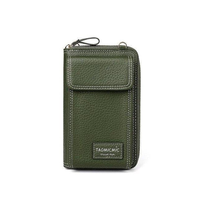 Green crossbody phone purse