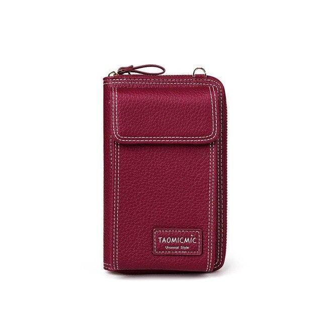 Red wine crossbody phone purse