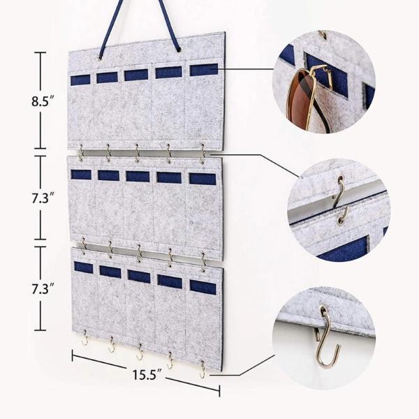 Sunglasses wall organizer
