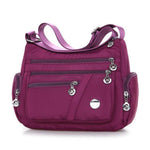 Purple crossbody lightweight nylon bag