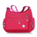 Hot pink crossbody lightweight nylon bag