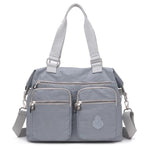 Grey Messenger tote bag crossbody nylon for women