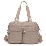 Beige messenger tote bag crossbody nylon for women