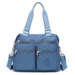 Blue Gray Messenger tote bag crossbody nylon for women