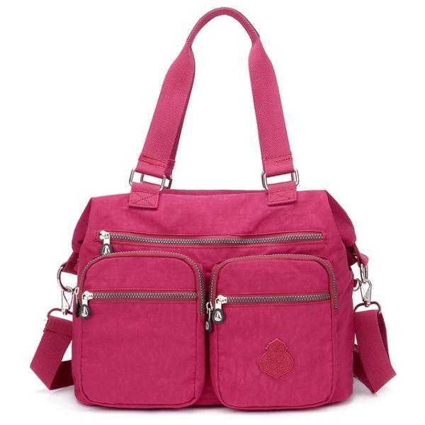 Grape purple messenger tote bag crossbody nylon for women
