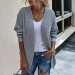 Gestrickter Pullover mit langen Ärmeln, -70% + Kostenloser Versand