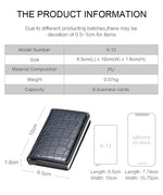 Men Smart Wallet Rfid Safe Anti-theft Holder Women Small Purse Bank ID Cardholder Metal Thin Case Black PU Leather Card Clip Bag