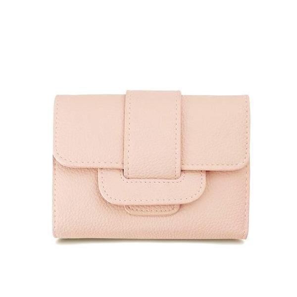 Cute small pink vegan leather wallet