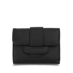 Black small trifold wallet for women