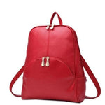 Red small leather backpack 