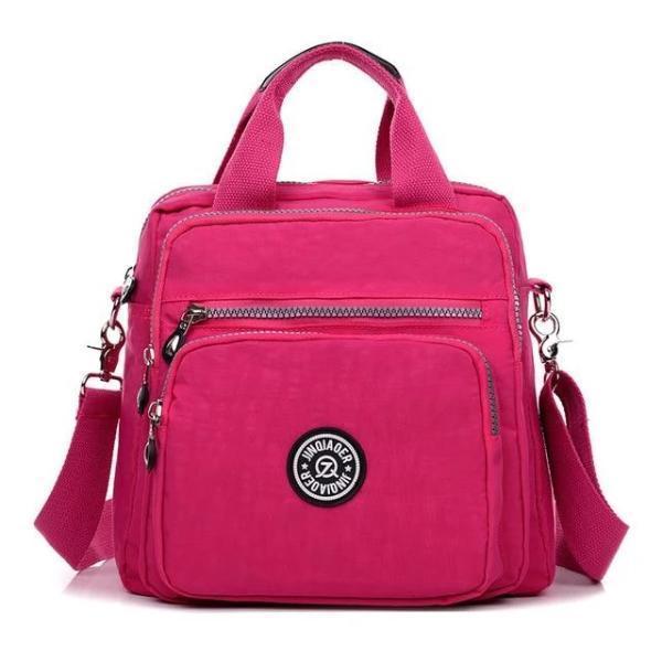 Hot pink backpack purse crossbody nylon women bag