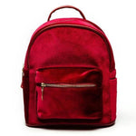 Red Small velvet backpack
