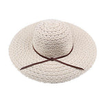 Beige summer folder hat women